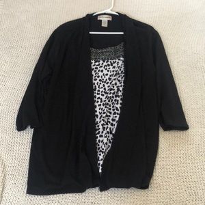 Two Piece Cardigan and Top Set Size XL